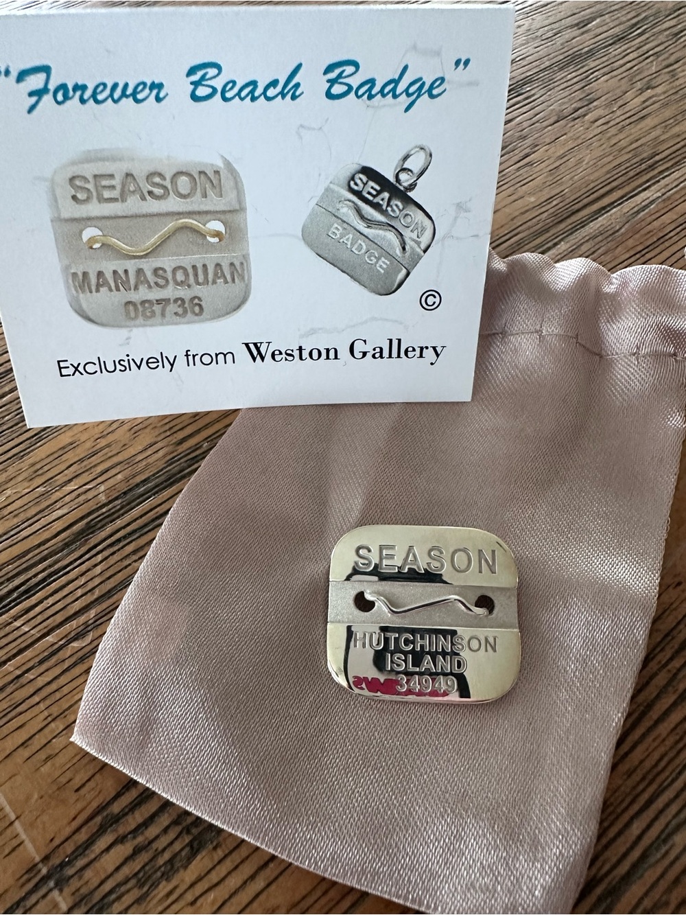 SEASON Hutchinson Island Silver-Tone Badge Pendant